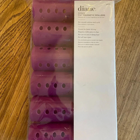 Diane 12 Pack 1 3/4” Magnetic Rollers Smooth Volume Curls NWT Vented Fas… - Picture 2 of 5